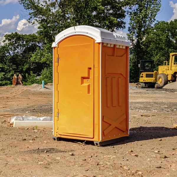 how often are the porta potties cleaned and serviced during a rental period in Hugo OK